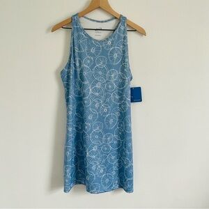 Blue Sleeveless Tunic Dress with Bicycle Print by Terry